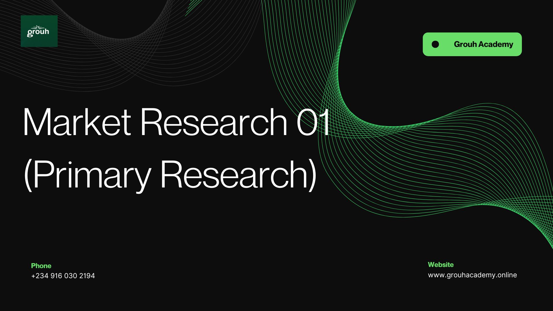 Market Research Fundamentals: Primary Research