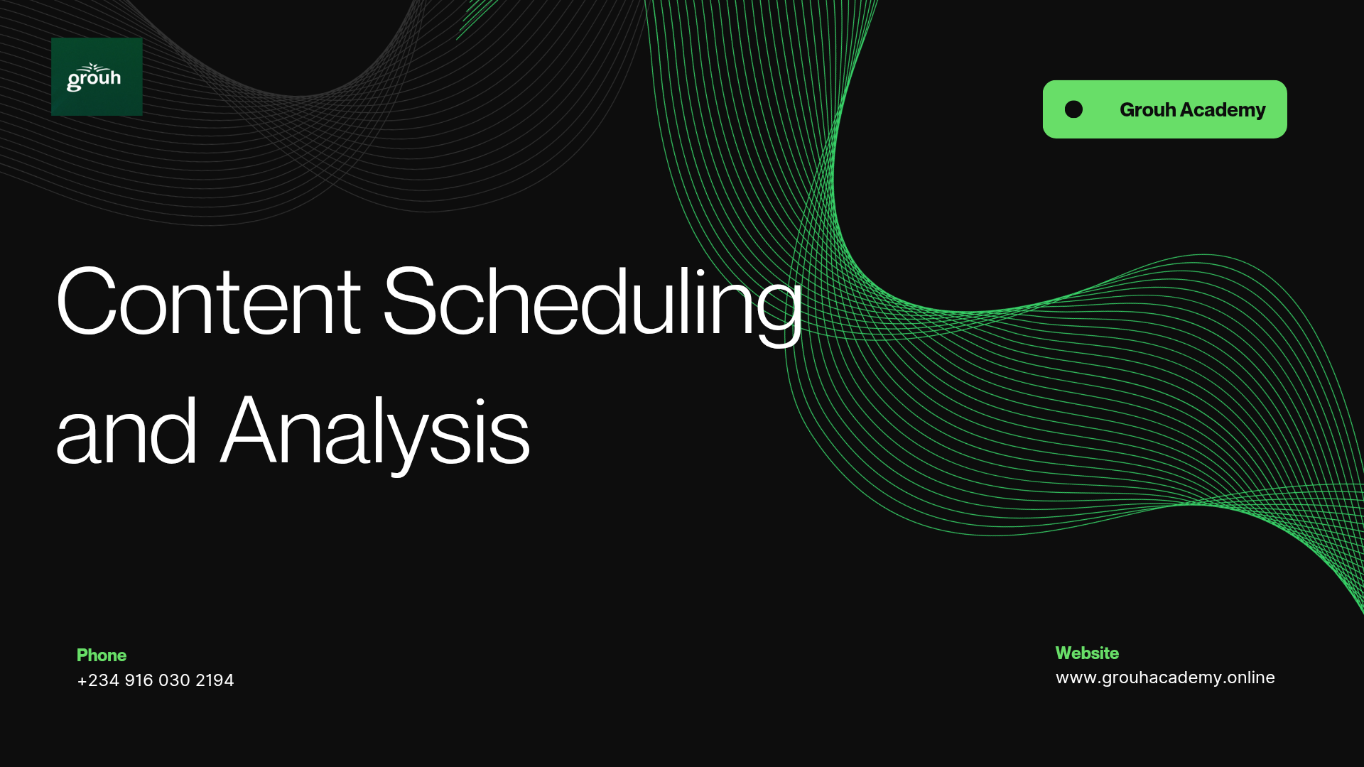 Content Scheduling & Performance Analysis for Social Media